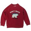 CPX03: Kids "Don't Wake The Bear" Sherpa Lined Christmas Sweatshirt (3-14 years)